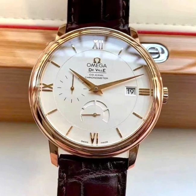 Omega Deville Vàng hồng 18k kim báo cót & kim rốn 424.53.40.21.02.001 Co-Axial 1 Omega Deville Vàng hồng 18k kim báo cót & kim rốn 424.53.40.21.02.001 Co-Axial 1