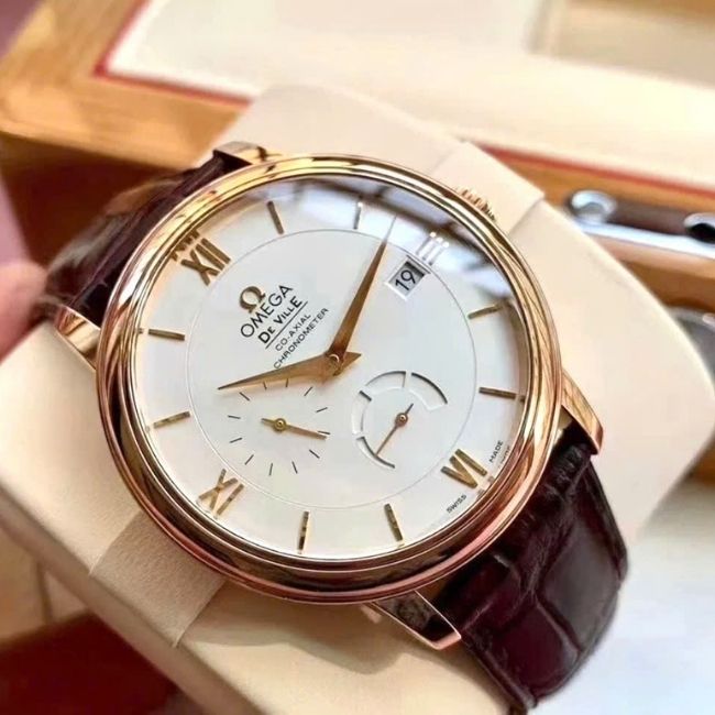 Omega Deville Vàng hồng 18k kim báo cót & kim rốn 424.53.40.21.02.001 Co-Axial 3 Omega Deville Vàng hồng 18k kim báo cót & kim rốn 424.53.40.21.02.001 Co-Axial 3