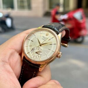 Rolex Cellini 50525-0009 Dual Time Vàng khối 18K Automatic 5