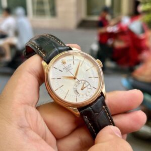 Rolex Cellini 50525-0009 Dual Time Vàng khối 18K Automatic 6