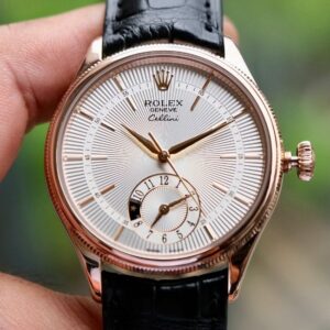 Rolex Cellini 50525 Dual Time Vàng hồng 18K Au750 mặt trắng Sun&Moon 1