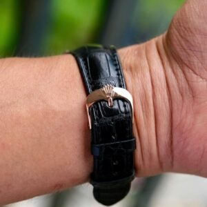 Rolex Cellini 50525 Dual Time Vàng hồng 18K Au750 mặt trắng Sun&Moon 4