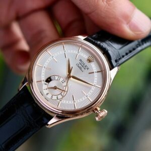 Rolex Cellini 50525 Dual Time Vàng hồng 18K Au750 mặt trắng Sun&Moon 6