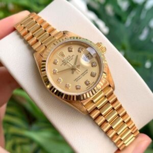 Rolex Date Just nữ vàng đúc 18k cọc kim cương to 69178 1