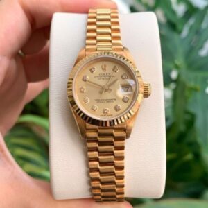 Rolex Date Just nữ vàng đúc 18k cọc kim cương to 69178 2