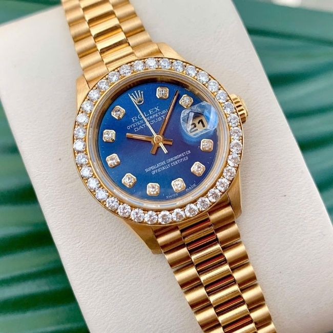 Rolex Ladies Datejust 69178 Vàng khối 18k Diamond mặt tia xanh 1 Rolex Ladies Datejust 69178 Vàng khối 18k Diamond mặt tia xanh 1