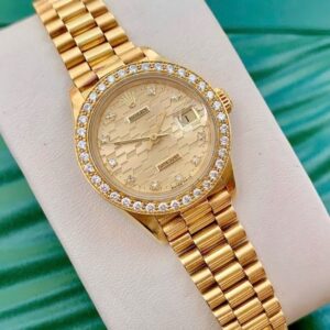 Rolex Ladies Datejust 69178 mặt vân xếp gạch Diamond Vàng khối 18k 1
