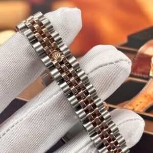 Rolex Lady Datejust 179171 mặt sundust cọc lumino Demi hồng 18k 3