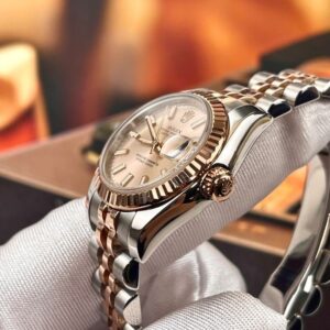Rolex Lady Datejust 179171 mặt sundust cọc lumino Demi hồng 18k 4