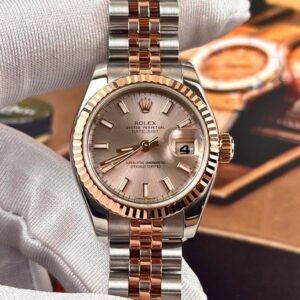 Rolex Lady Datejust 179171 mặt sundust cọc lumino Demi hồng 18k 5