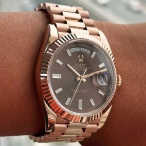 Rolex day date choco cọc kim baguette 228235 1