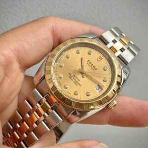 Tudor Classic Date Automatic 21013 Demi 18k Gold & Diamond 1