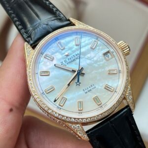 Zenith El Primero Espada MOP 18k Rose Gold Diamond Baguette 18.2170.4650_81.C713 2