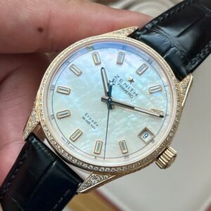 Zenith El Primero Espada MOP 18k Rose Gold Diamond Baguette 18.2170.4650_81.C713 7
