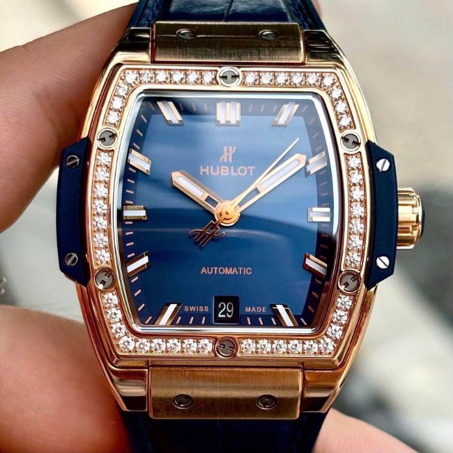 Hublot Spirit of Big Bang Vàng hồng 18k kim cương 665.OX.7180.LR.1204 xanh navy 3