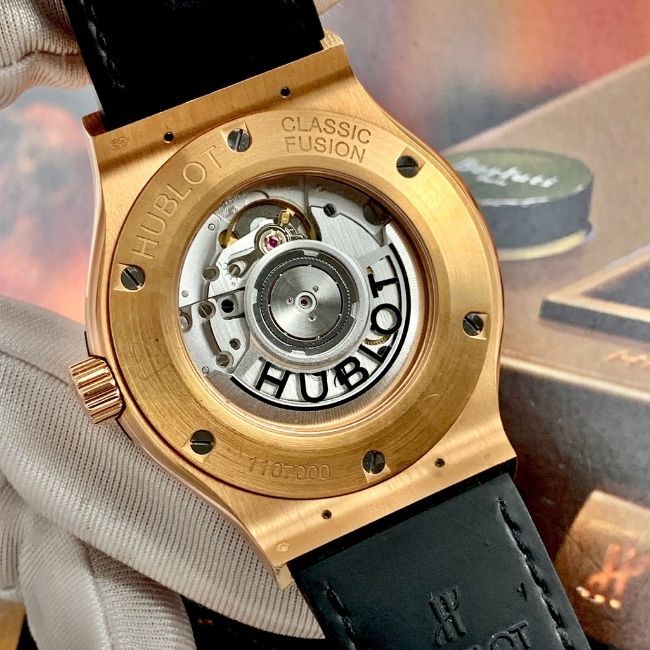 Hublot classsic mặt đen vàng hồng 18k Automatic 542.OX.1181.LR 42mm 4