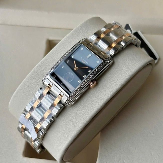 Longines DolceVita Tank Demi 18k Diamond L5.512.5.59.7 Watch Quartz 23x37mm 3