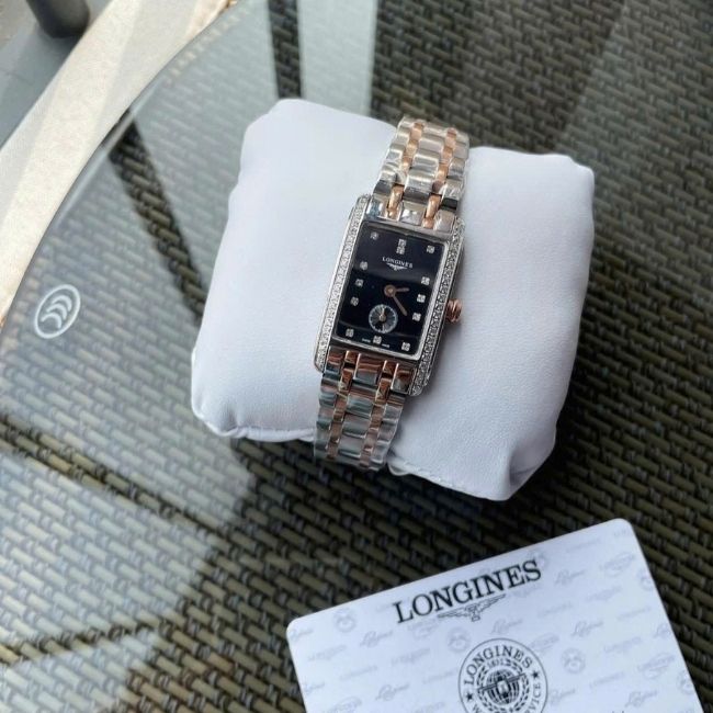 Longines DolceVita Tank Demi 18k Diamond L5.512.5.59.7 Watch Quartz 23x37mm 6