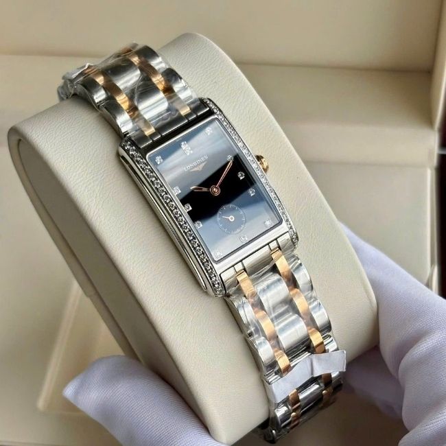 Longines DolceVita Tank Demi 18k Diamond L5.512.5.59.7 Watch Quartz 23x37mm 7