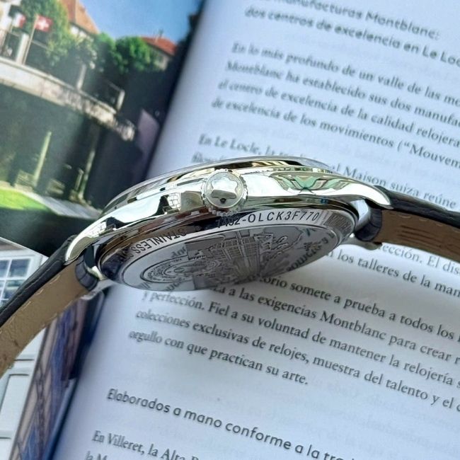 Montblanc Heritage GMT 119950 Automatic Dial cá hồi 40mm 3