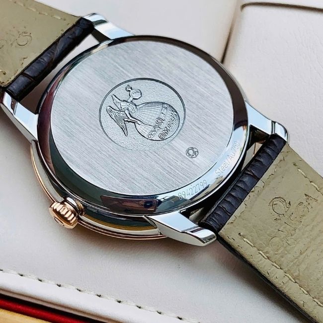 OMEGA DE VILLE PRESTIGE mặt cafe Demi 18k Co-Axial 424.23.40.20.13.001 6