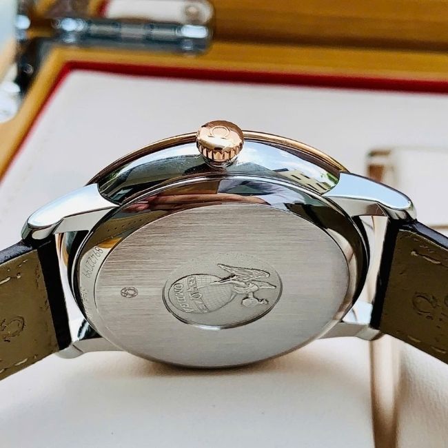 OMEGA DE VILLE PRESTIGE mặt cafe Demi 18k Co-Axial 424.23.40.20.13.001 7