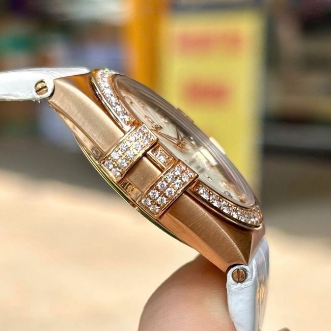 Omega Constellation Vàng khối 18k MOP Diamond 123.57.35.20.55.003 Co-Axial 3