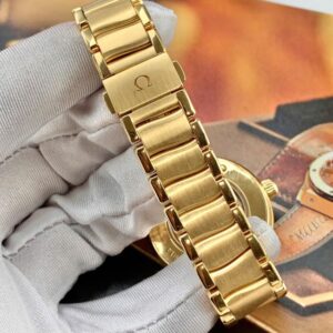 Omega De Ville 425.65.34.20.51.001 Ladymatic mặt số đen cọc hạt vàng khối 18k 34mm 3