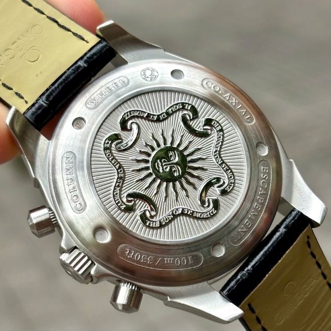Omega De Ville Chronoscope St.Moritz 422.10.41.50.04.001 kim cọc vàng hồng 2