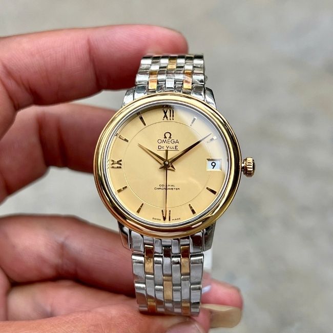 Omega De Ville Prestige Demi 18k Automatic 424.20.33.20.08.001 Watch 32.7mm 3