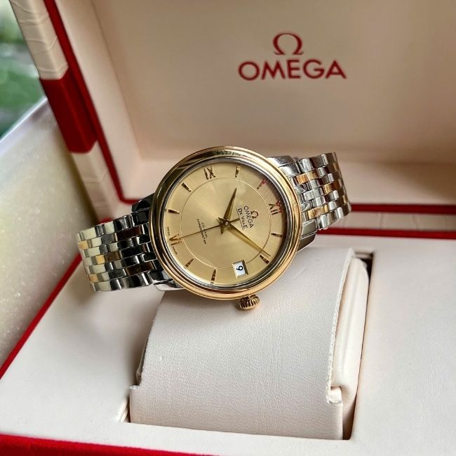 Omega De Ville Prestige Demi 18k Automatic 424.20.33.20.08.001 Watch 32.7mm 6