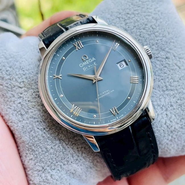 Omega DeVille Prestige Co-Axial 424.13.40.20.03.002 mặt xanh blue 1