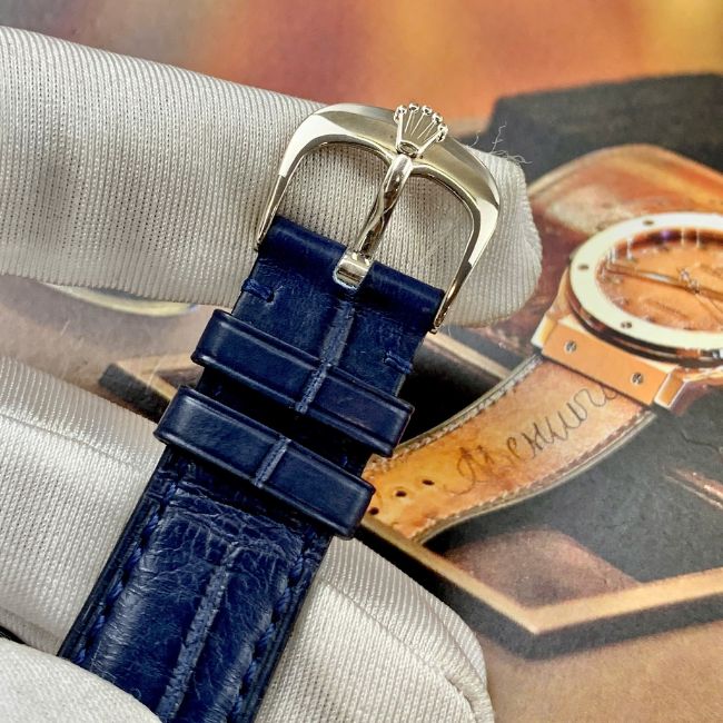 ROLEX CELLINI DATE 50519-0011 White Gold 18k Blue 4