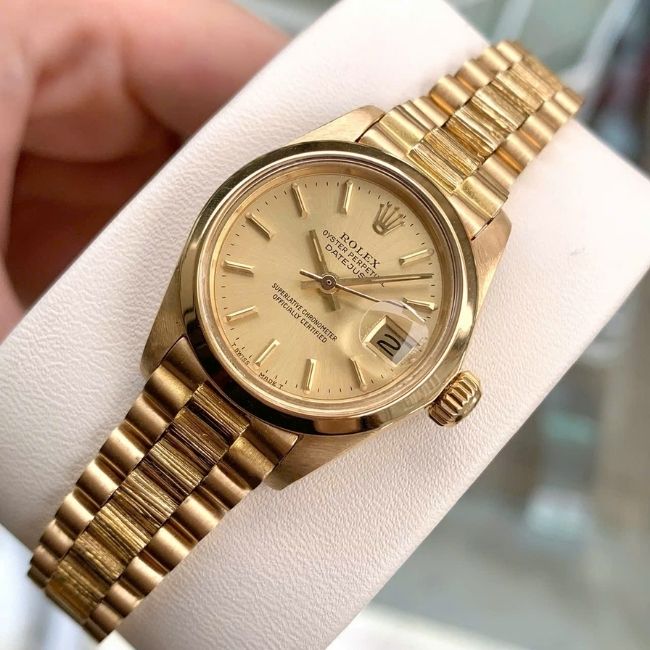 Rolex Date Just nữ 6917 Vàng khối 18k cọc số vạch 1