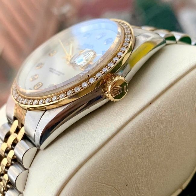 Rolex Datejust 5 số 16233 Mặt mop - cọc số kim cương - niềng kim cương 3