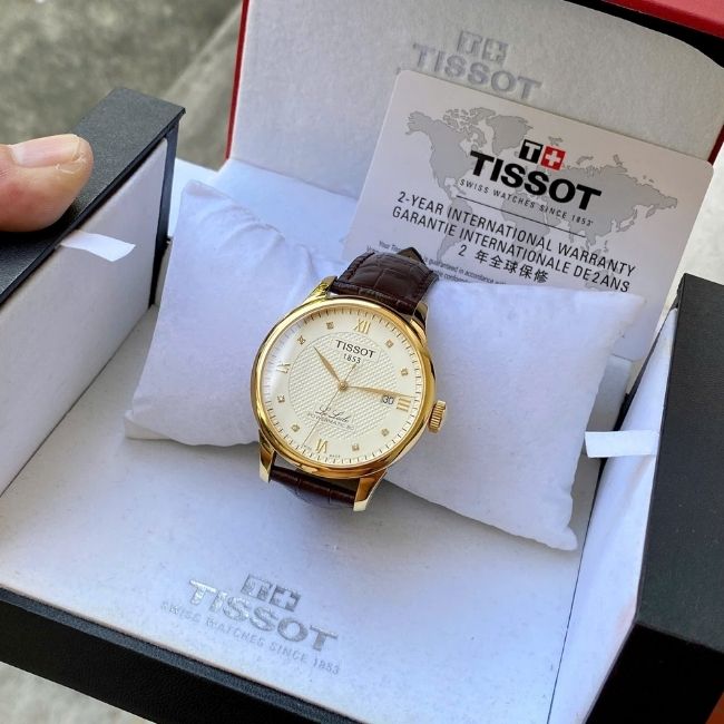 Tissot Le Locle kim cương dây da T006.407.36.266.00 Powermatic 80 7