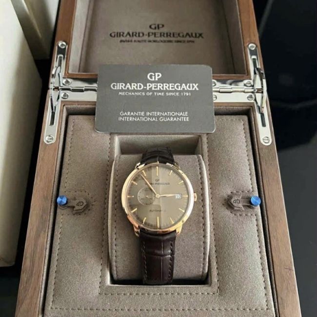 Girard Perregaux 1966 Vàng đúc 18k - mặt xám - dây da 41mm Automatic 1