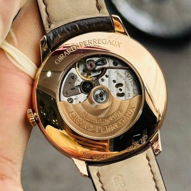Girard Perregaux 1966 Vàng đúc 18k - mặt xám - dây da 41mm Automatic 4