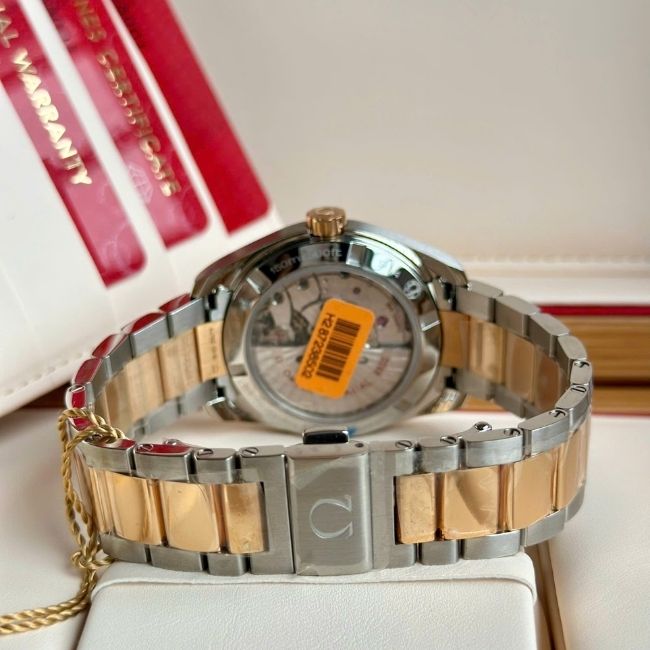 Omega Seamaster AT Demi 18k mặt xà cừ - Niềng kim cọc kim Master Coaxial 150M 2