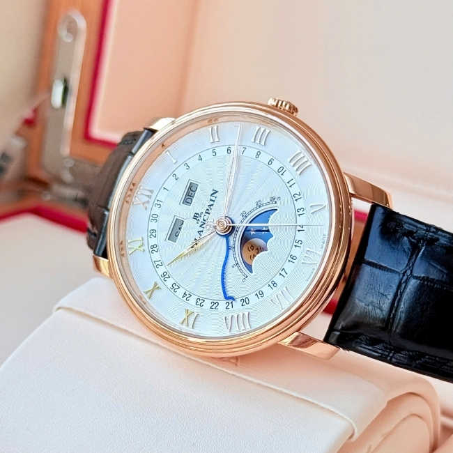 Blancpain Villeret Triple Calendar MoonPhase Vàng hồng đúc 18k cạy đáy Automatic 3