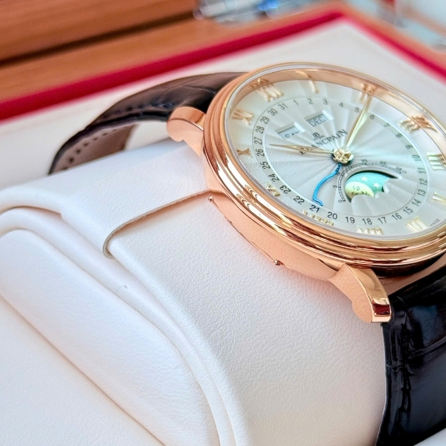 Blancpain Villeret Triple Calendar MoonPhase Vàng hồng đúc 18k cạy đáy Automatic 6