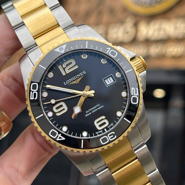 Longines HydroConquest Automatic Demi vàng - Niềng Ceramic L37813 2
