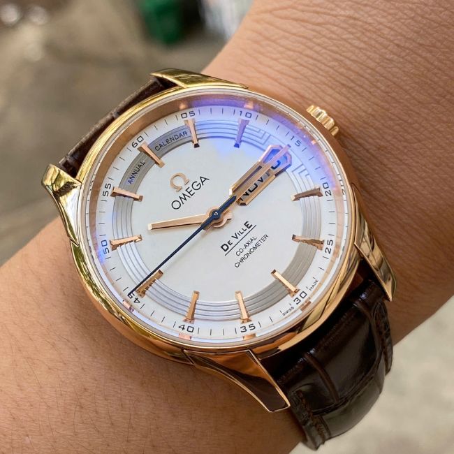 Omega Hour Vision Vàng hồng 18k Au750 1 năm chỉnh lịch 1 lần 7