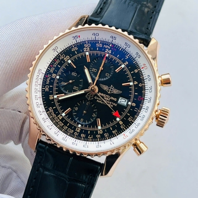 BREITLING NAVITIMER WORLD GMT Chronograph R24322 LIMITED EDITION 500 chiếc - Vàng đúc 18k 2