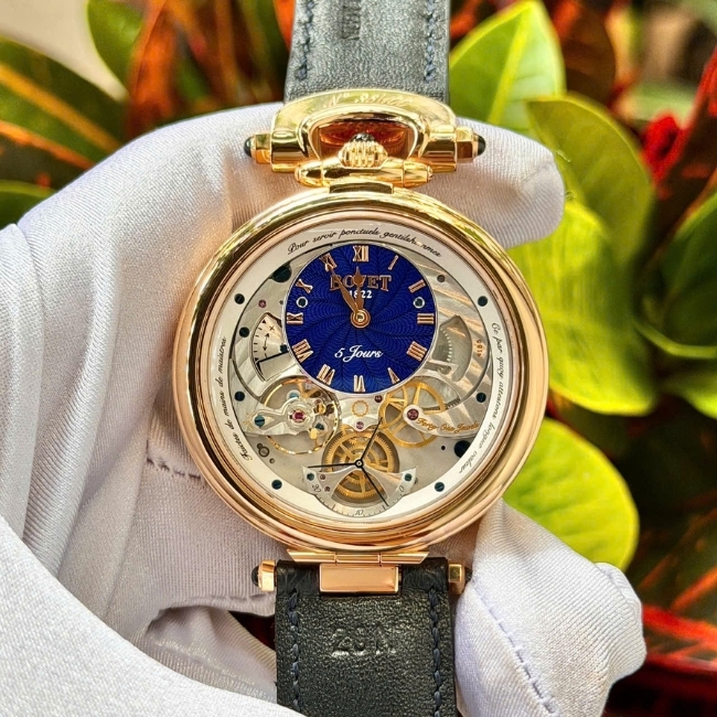 Bovet 18k Rose gold Enamel Dial watch 43MM Fleurier ACHS025 Limited Edition 100 1