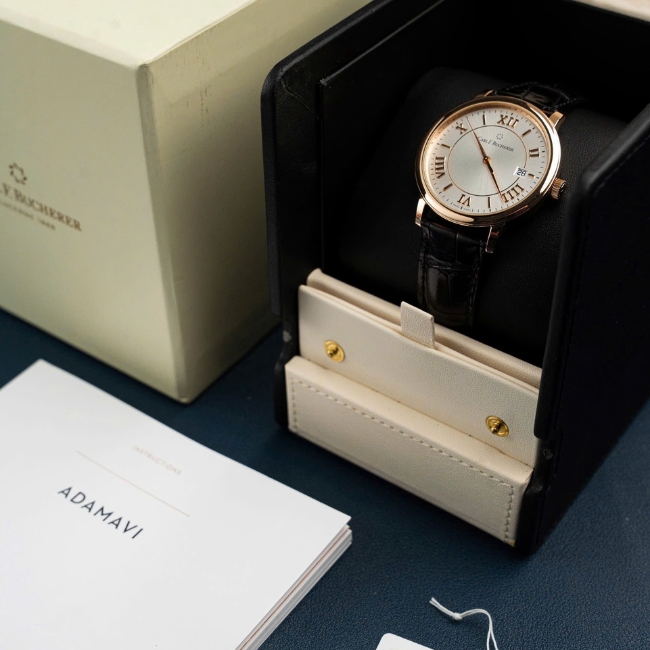 Carl F. Bucherer Adamavi vàng đúc 18k 39mm Automatic - mặt trắng - dây da 7