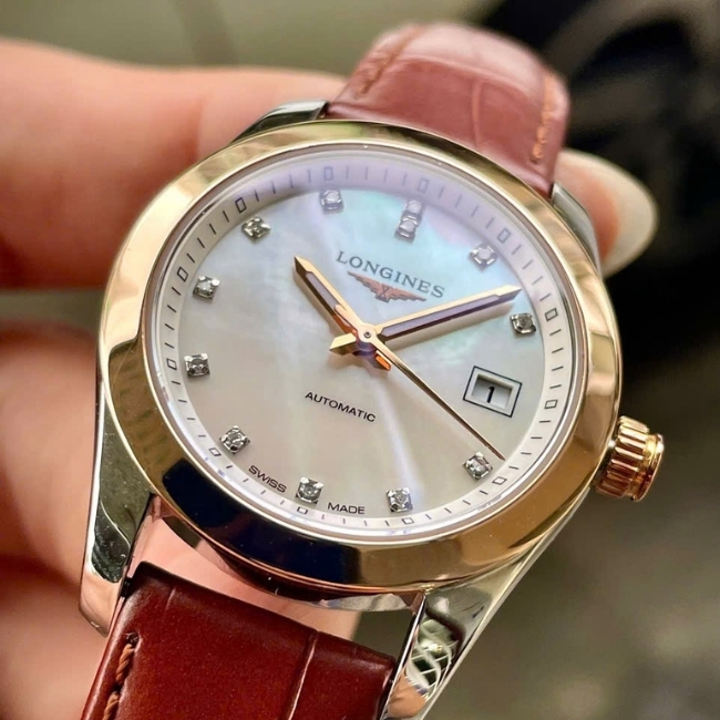 Longines Conquest MOP Diamonds L2.285.5.87.3 29.5mm 18k Bezel 5