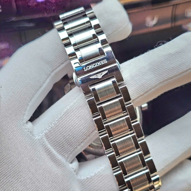 Longines Master trăng sao - cọc số kim cương - 40mm - mặt xanh - Automatic 4