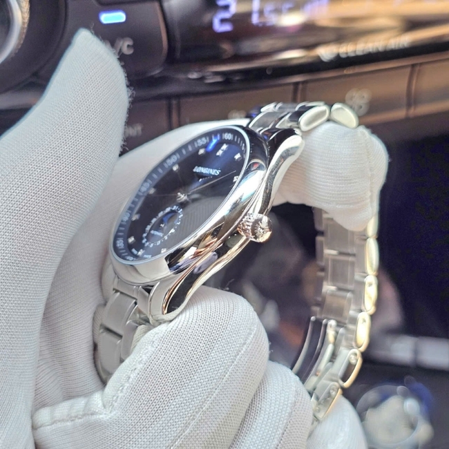 Longines Master trăng sao - cọc số kim cương - 40mm - mặt xanh - Automatic 5