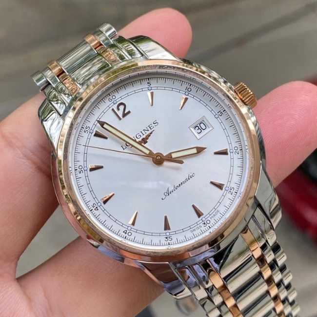 Longines Saint-Imier Demi vàng 18k L27665 Automatic 41mm - mặt trắng - dây kim loại 5 Longines Saint-Imier Demi vàng 18k L27665 Automatic 41mm - mặt trắng - dây kim loại 5